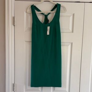 J. Crew Green Backless Dress